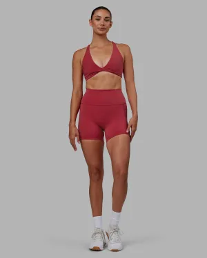 Fusion Ultra High-Rise 4" Short Pockets - Claret long-lasting quality summer shorts