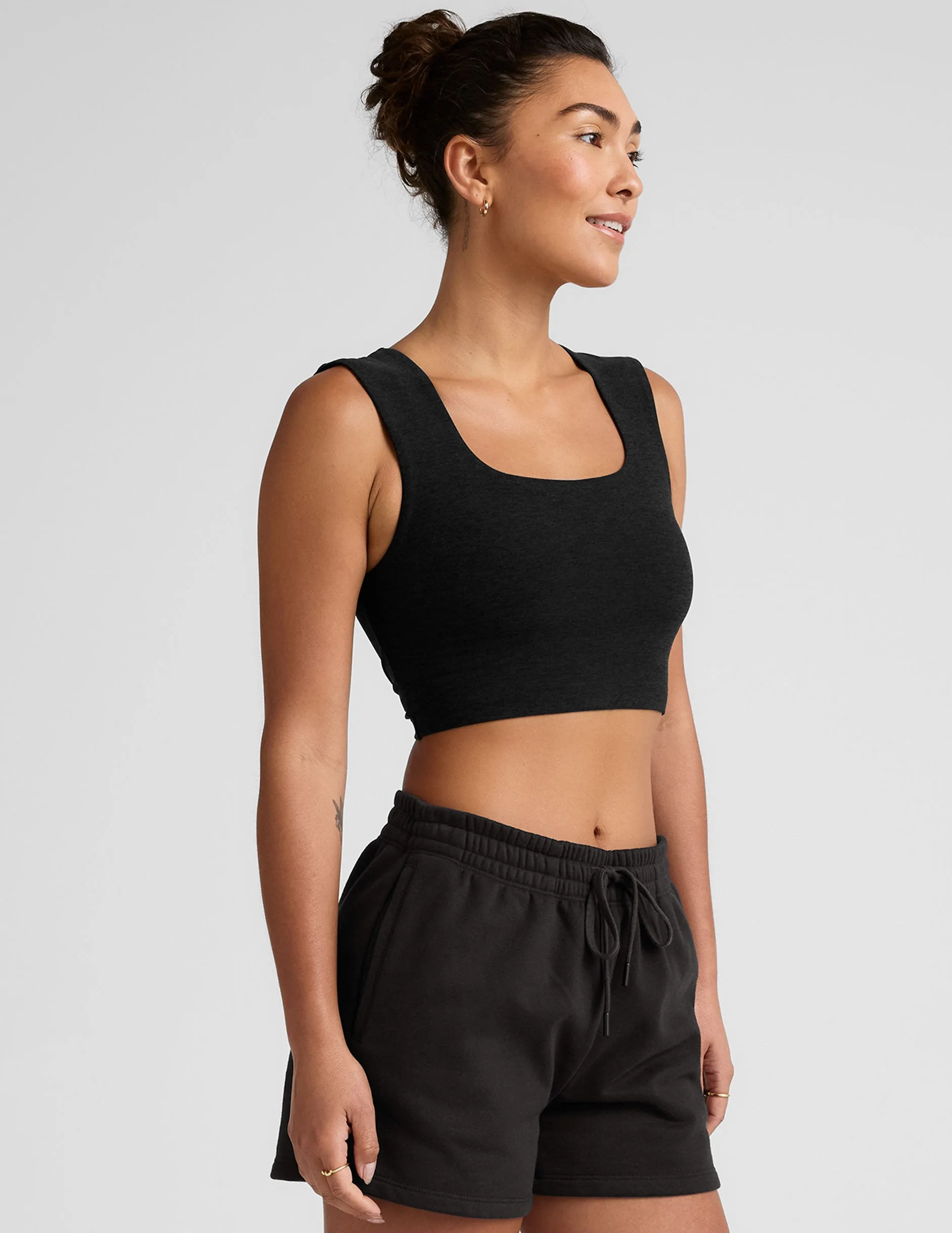 mass production Spacedye Square Up Cropped Tank