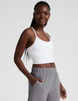 low traffic areas Flexible frame Spacedye Slim Racerback Cropped Tank
