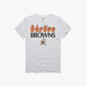 funky Crew Neck Design Love Sign x Browns ASL
