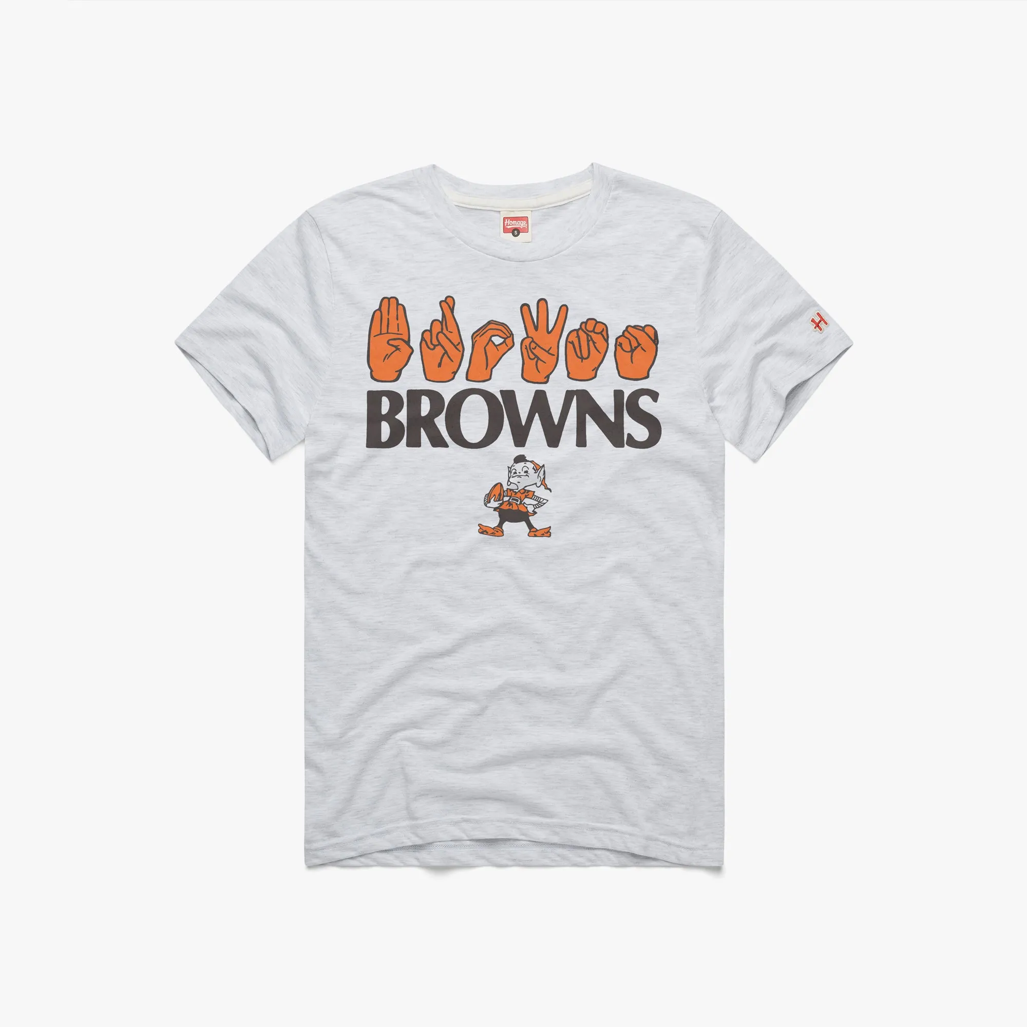 funky Crew Neck Design Love Sign x Browns ASL