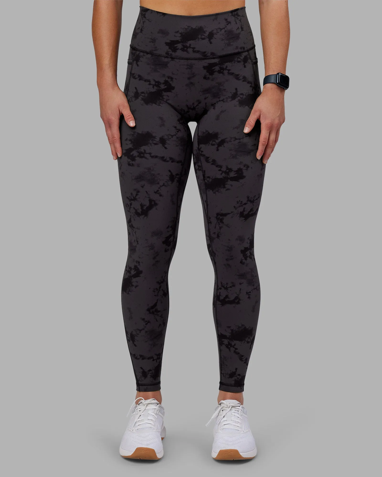 Fusion Ultra High-Rise Full Length Legging Pockets - Black Tie Dye Petite Size City Walk