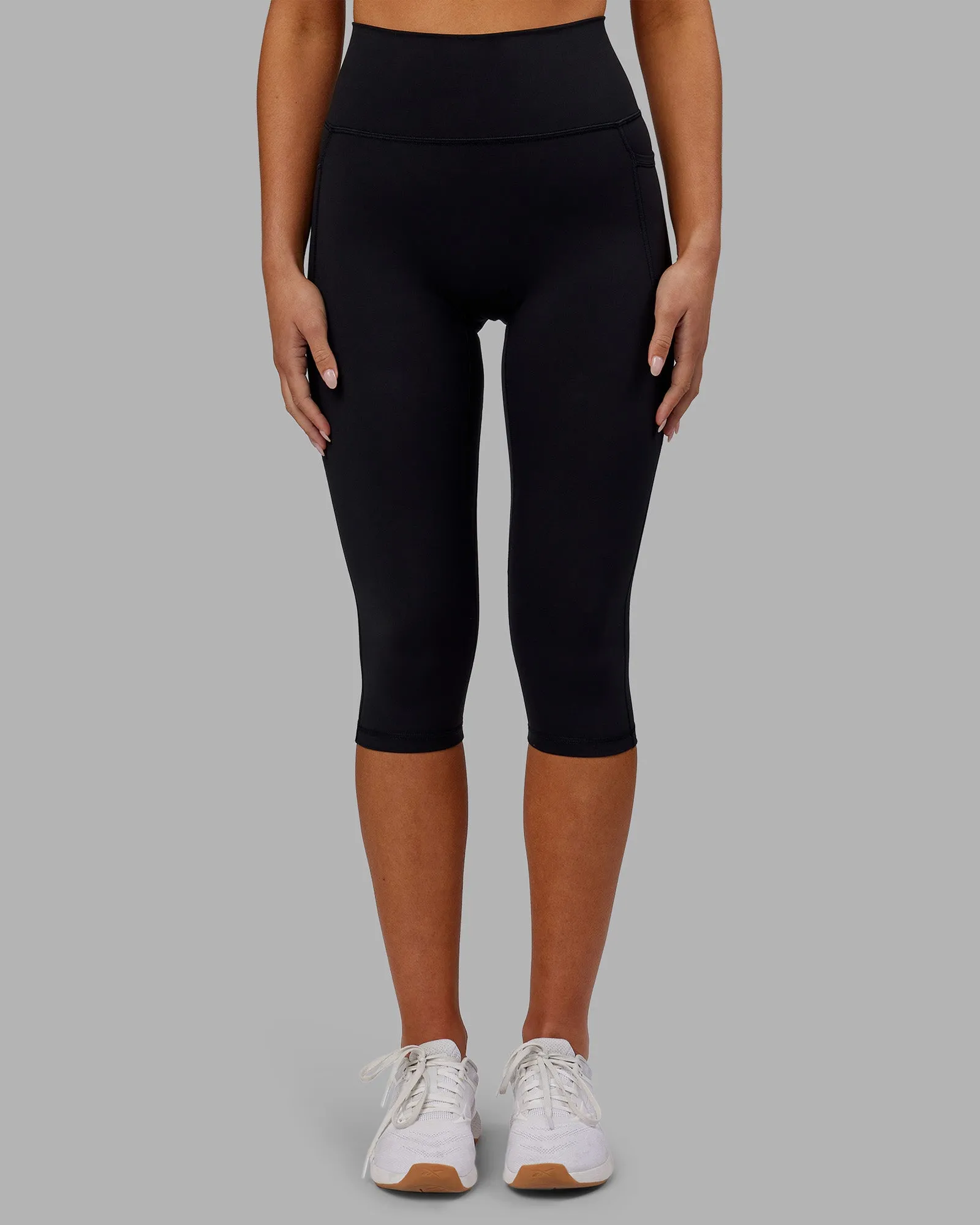 Eco Shopper Flexible Wear Fusion Ultra High-Rise 3/4 Legging Pockets - Black