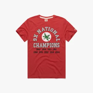 Ohio State 9X National Champions Travel Style Trend Layering Fashion