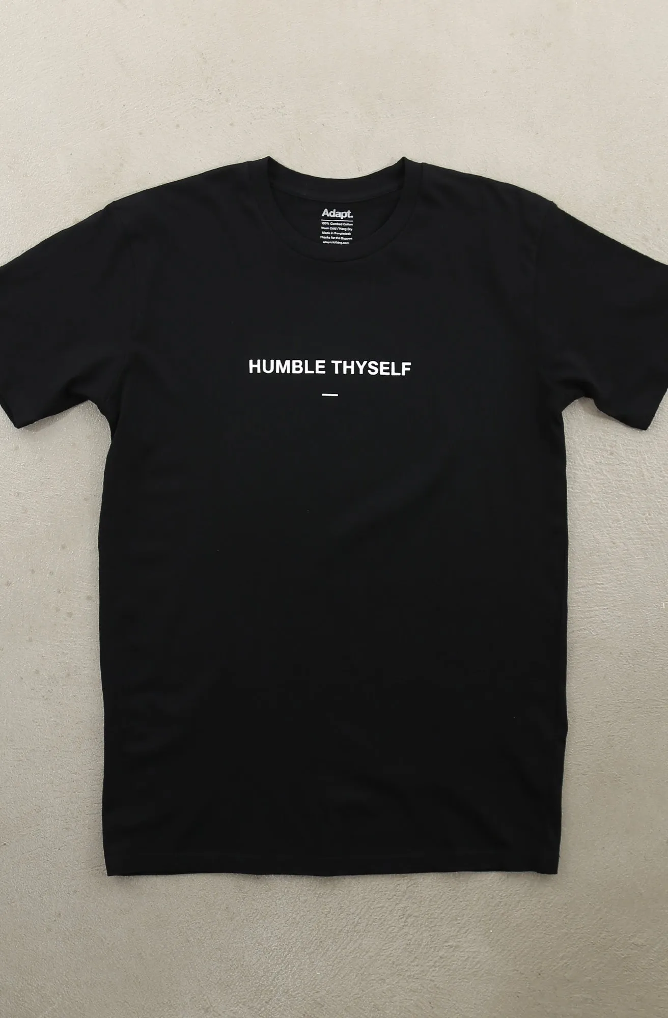 Unisex Active Trend Look Humble Thyself II (Men's Black A1 Tee)