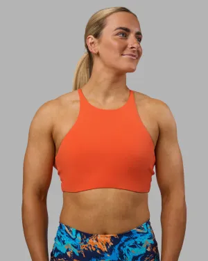 Non-Slip Comfort AMRAP High Neck Sports Bra - Ultra Orange