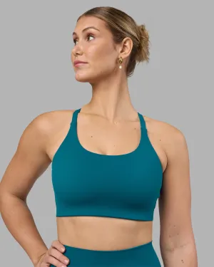 Twist Sports Bra D/DD/E - Blue Coral Red workout gear