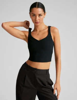 Easy Structure Cropped fit seams Impulse Ribbed Cropped Tank