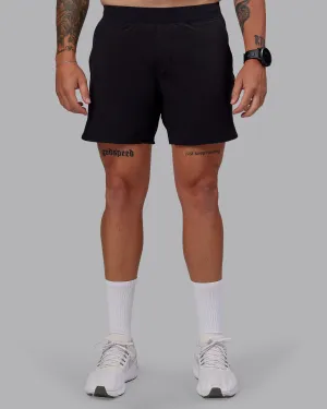 Light Fabric Nylon shorts Lift Lined 6" Short - Black-Reflective