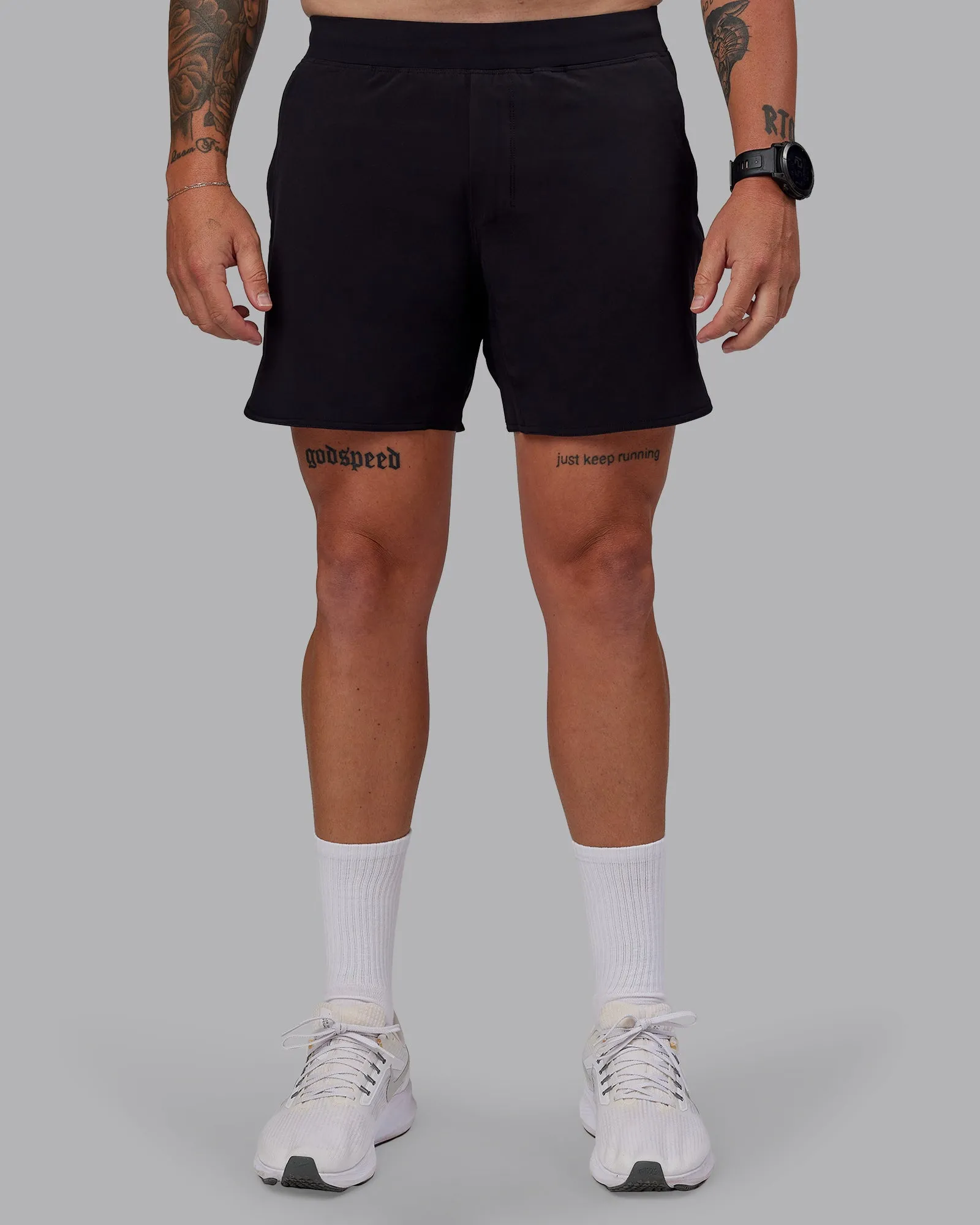 Quick Access Cargo Pockets Quick Flex Fit Lift Lined 6" Short - Black-Reflective