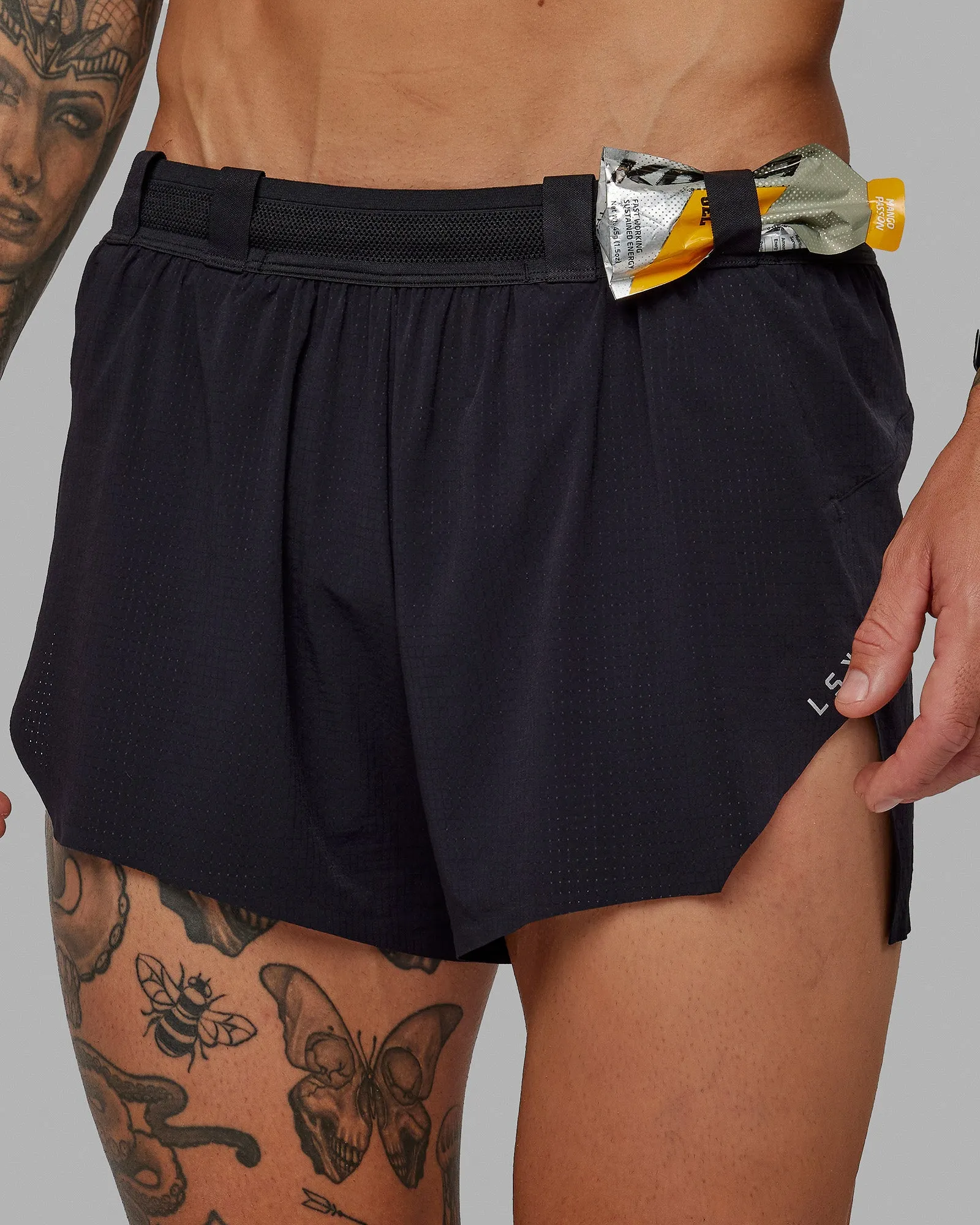 Race Day 3" Running Short - Black Quick Fit Style