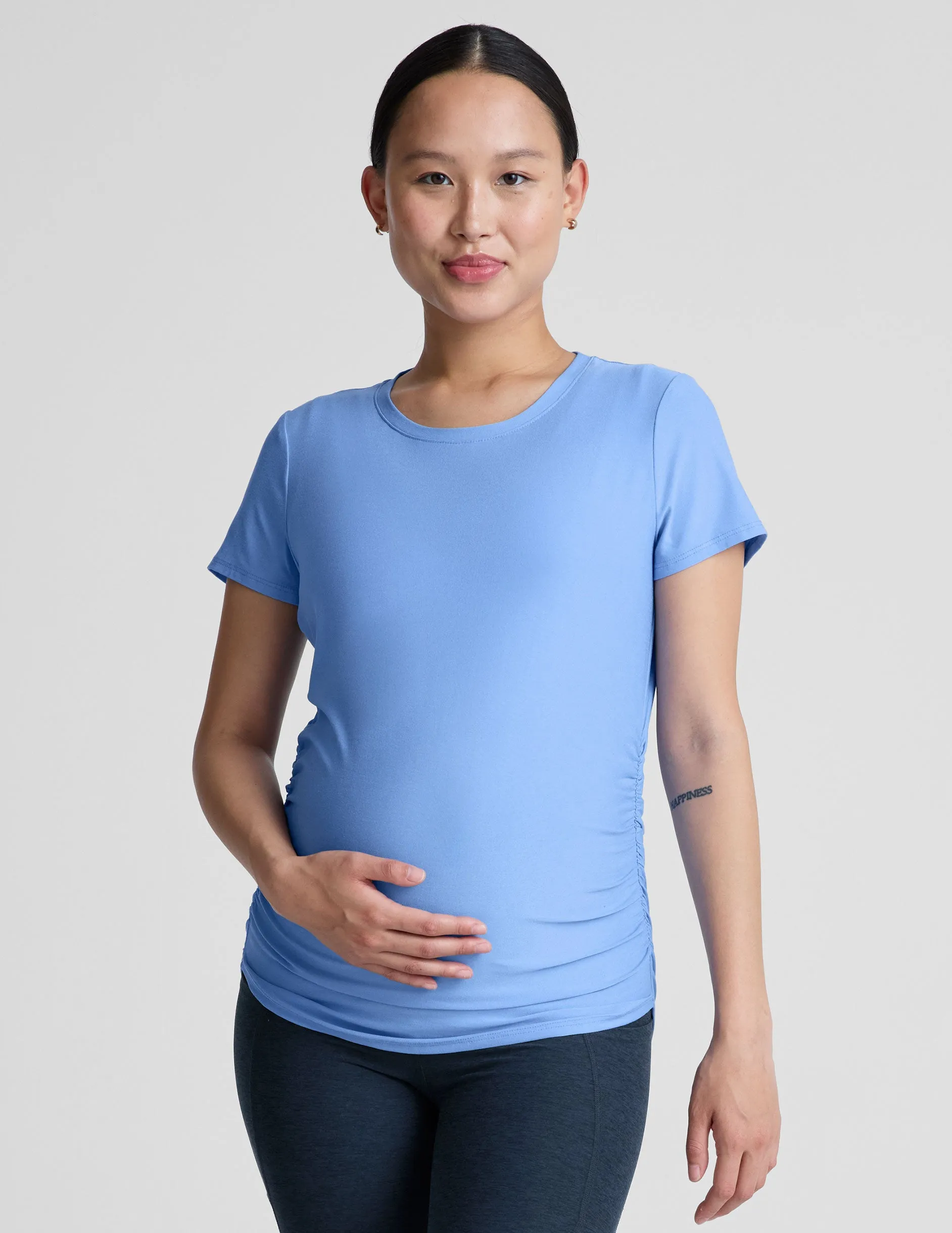 Featherweight One & Only Maternity Tee Triple stitching seams Gym-goers