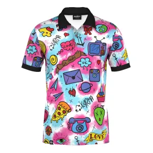 Life Style Polo Shirt Micro Perforated Fabric Simple Top
