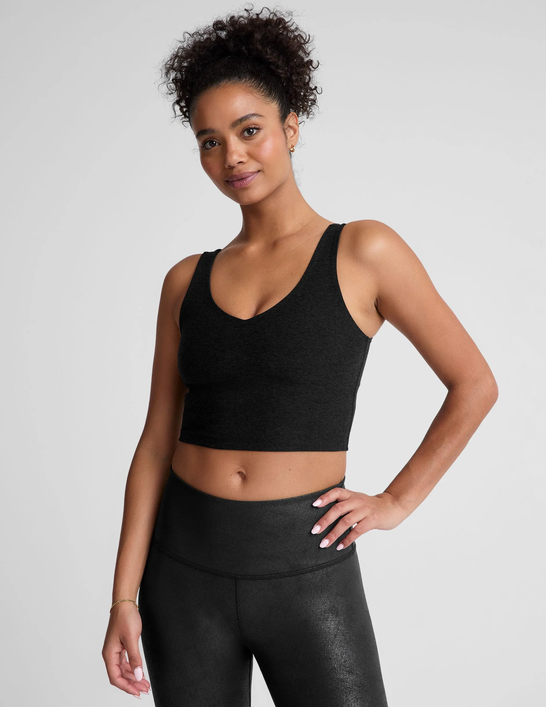 Spacedye Good Day Cropped Tank High Collar Design