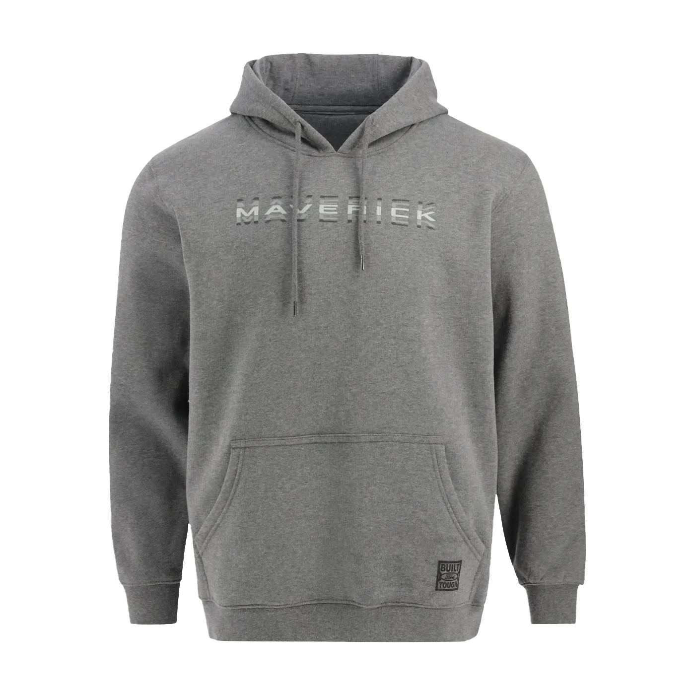 Ford Maverick Logo Mens Charcoal Gray Pullover Hoodie Petite Cut Yoga Friendly