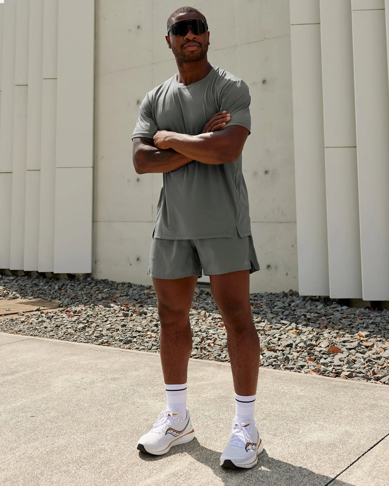 Pace 5" Lined Performance Short - Graphite-Reflective athletic style
