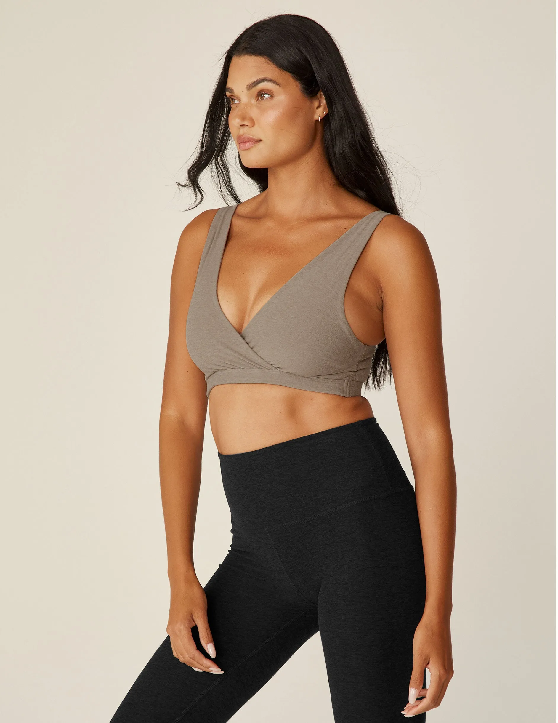 Spacedye Criss Crossover Maternity Nursing Bra Shape retention seams Padded