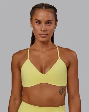 Ambience Sports Bra - Lemon Fizz Water-resistant Decorated