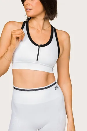 Open-back colorful Barre Zip Bra