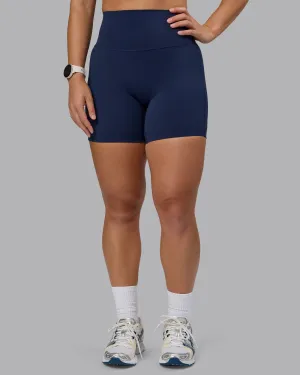 Elixir Ultra High-Rise 6" Short - Future Navy Stretch Wear Minimal Finish