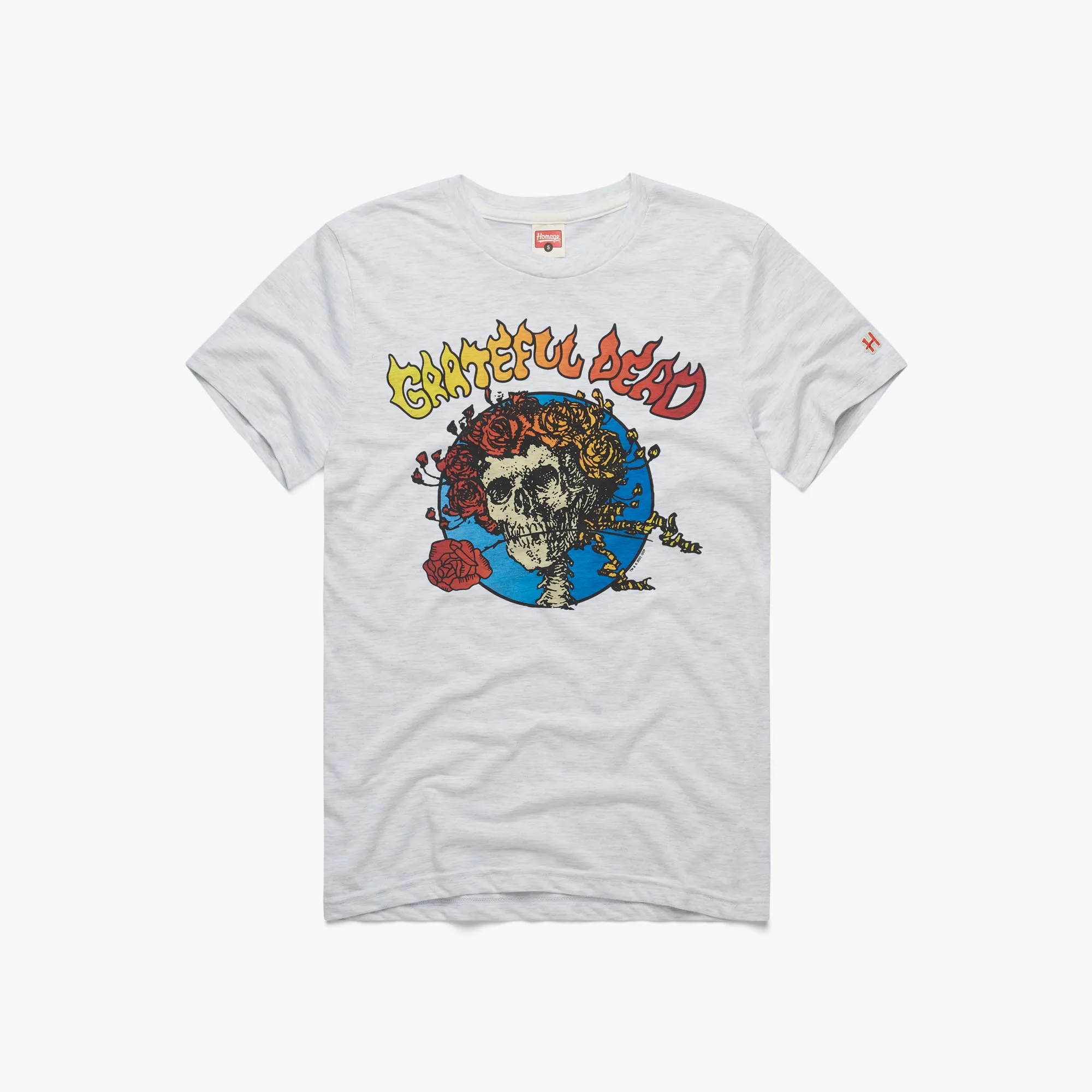 Grateful Dead Skull And Roses Urban Trend V neck elegance