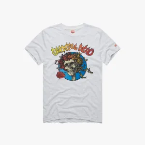 Grateful Dead Skull And Roses Urban Trend V neck elegance