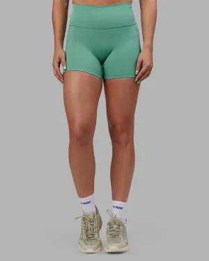 Abs Fusion High-Rise 4" Short Pockets - Matcha Green Sporty Flex