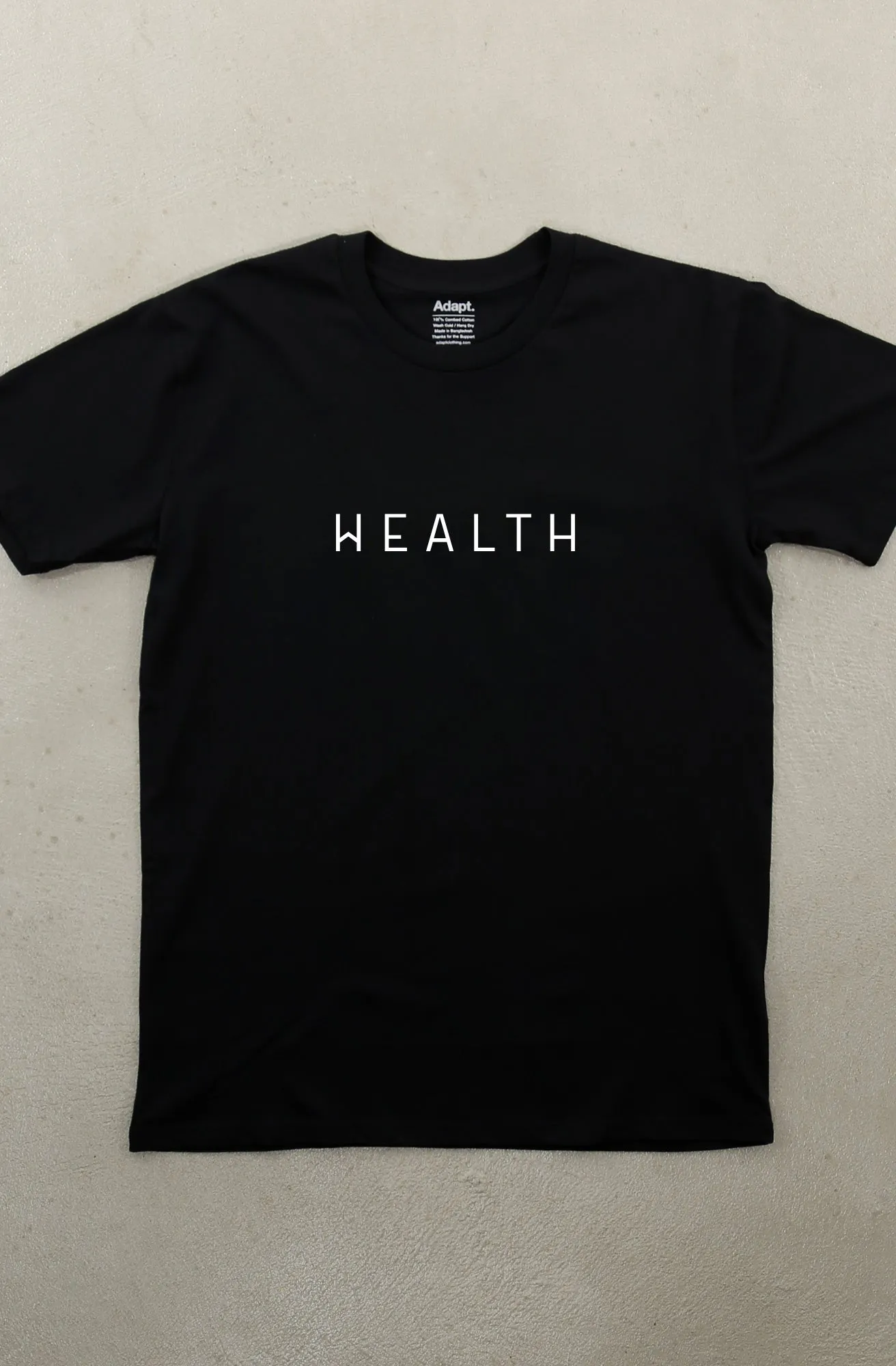 Multi Panel Structure Sleep Health Is Wealth (Men's Black A1 Tee)