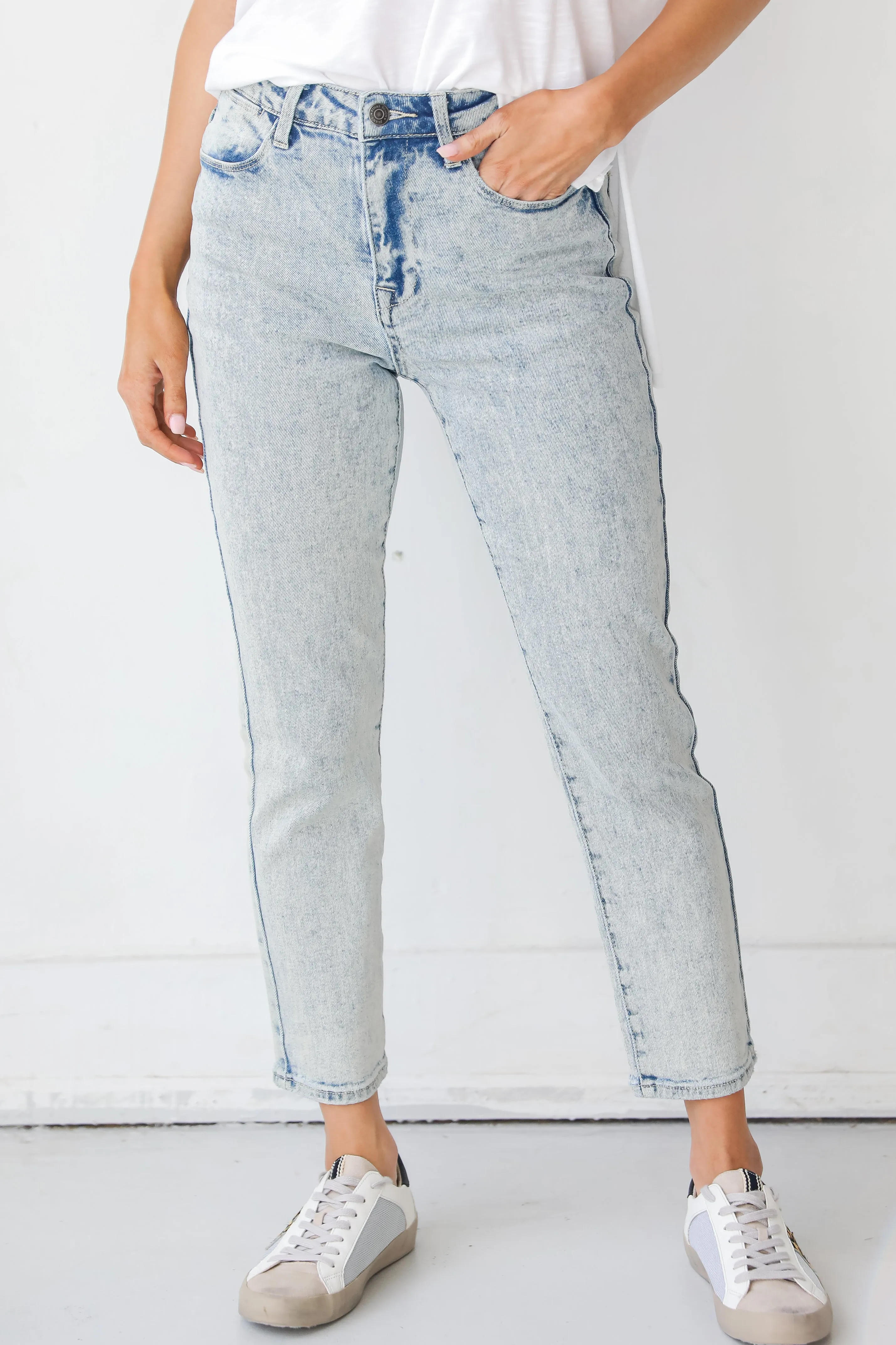 FINAL SALE - Straight Up Acid Washed Jeans Date Night Loose Vintage Lover