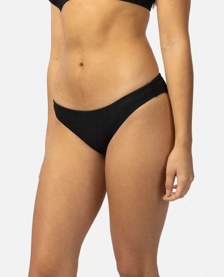 Rip Curl Premium Surf Cheeky Bottom-Black Tumble Resistant Trim Waterproof Swimwear