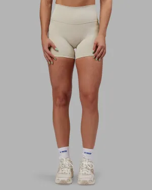 Abs Fusion High-Rise 4" Short Pockets - Shale Beige Ergonomic Pattern Cutting