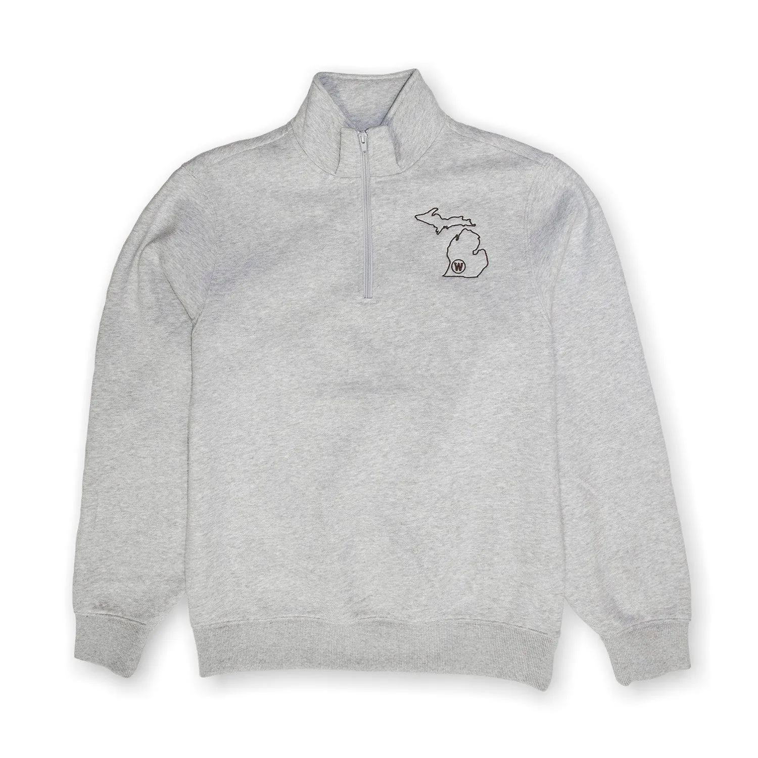 WMU Map Quarter Zip Pullover Cozy Chic Athletic Cut