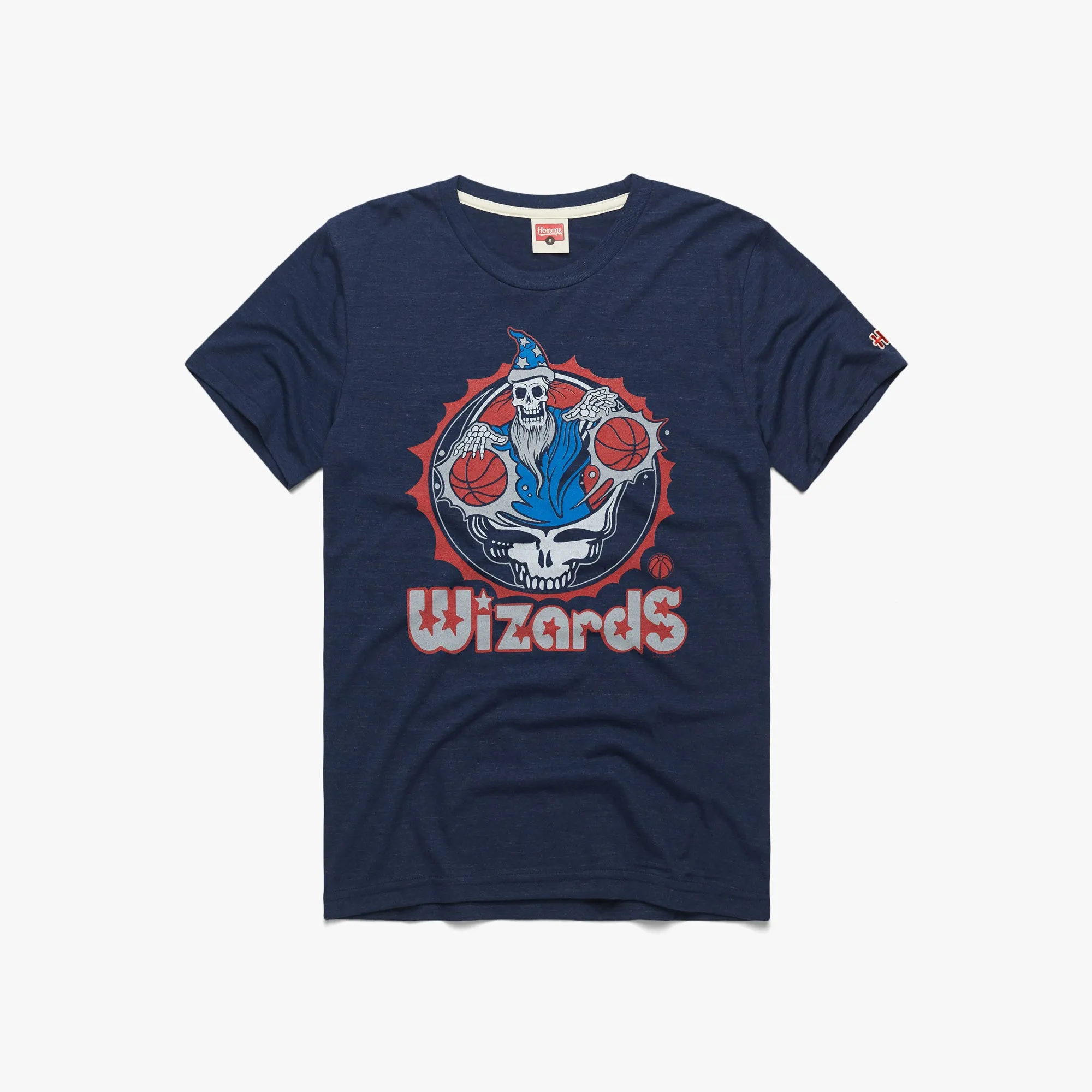NBA x Grateful Dead x Wizards Skull Smooth Flatlock Stitching