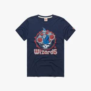 Heat Transfer Printing NBA x Grateful Dead x Wizards Skull