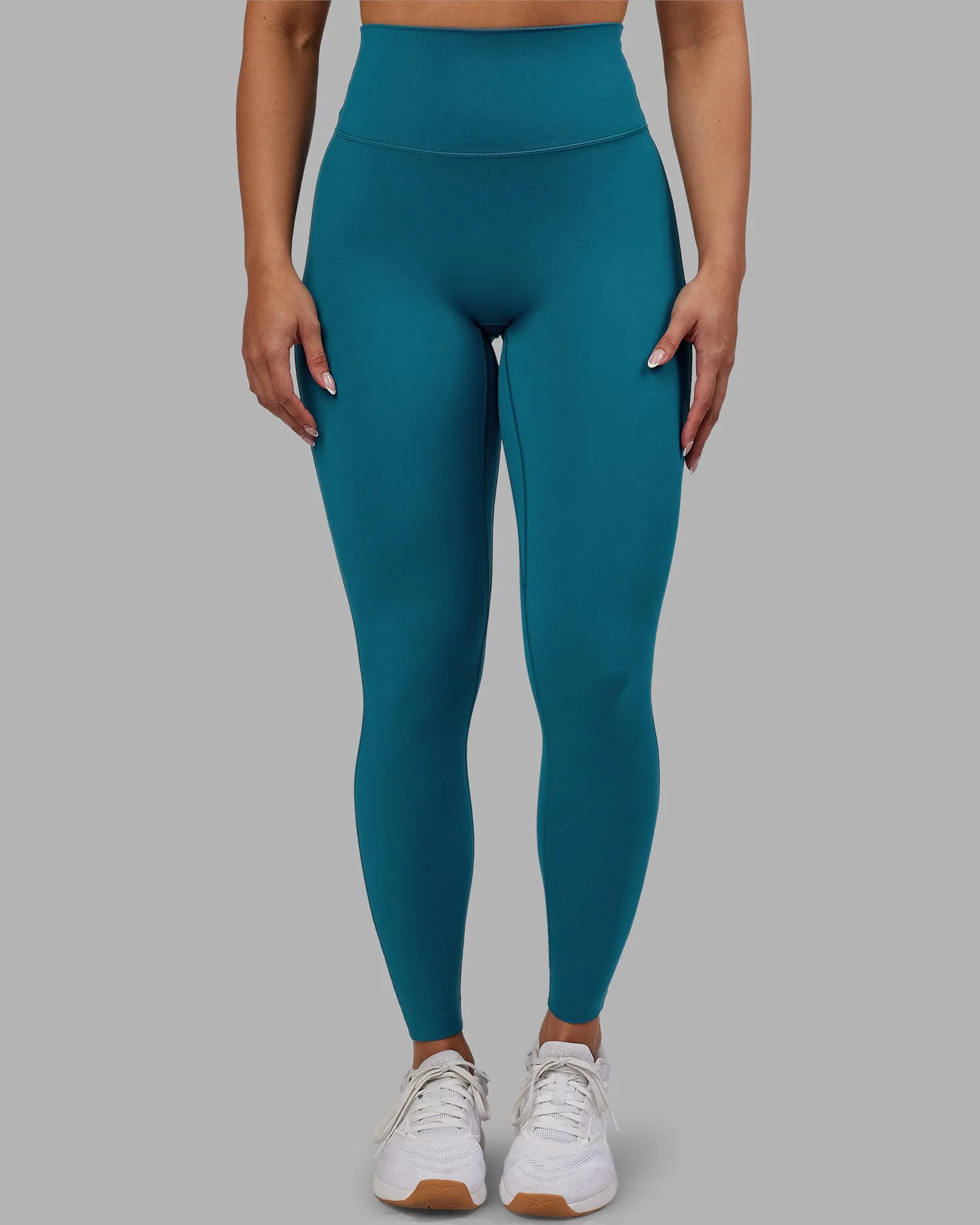 Shape Retention Squat Proof Indoor Exercise Elixir Ultra High-Rise Full Length Legging - Blue Coral