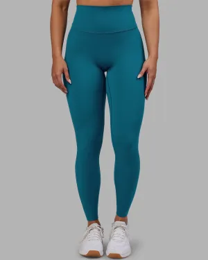 Shape Retention Squat Proof Indoor Exercise Elixir Ultra High-Rise Full Length Legging - Blue Coral