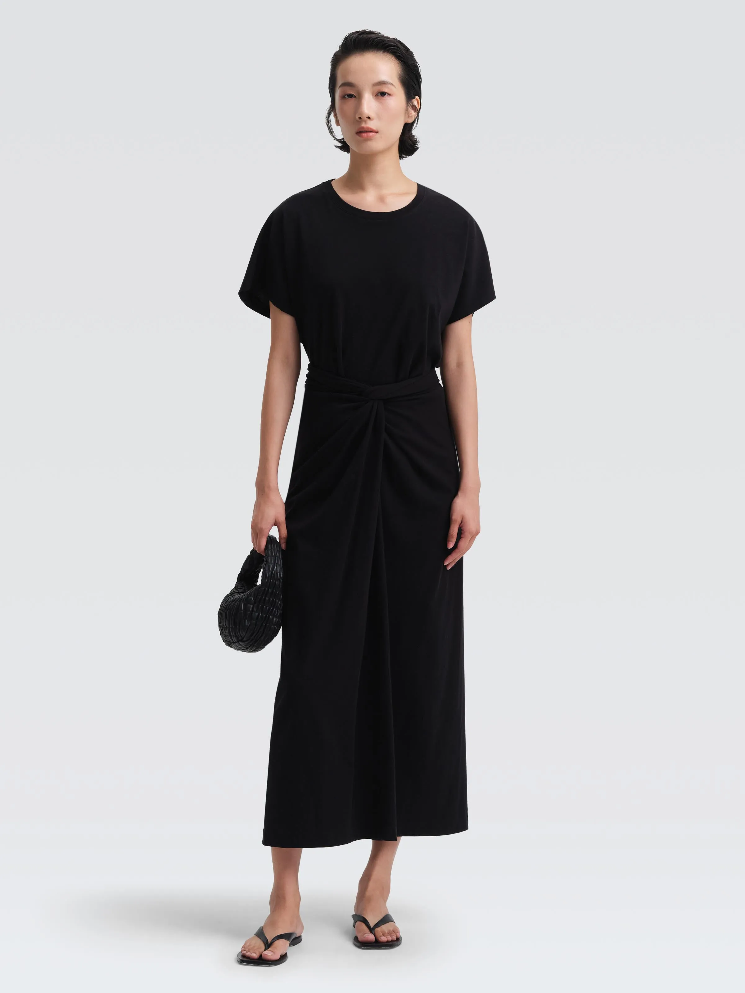 Elastic hemline Ankle length Cotton Jersey Sumali Skirt