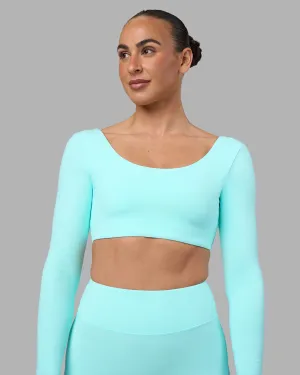 Aria Long Sleeve Sports Bra - Island Paradise Lightweight Design