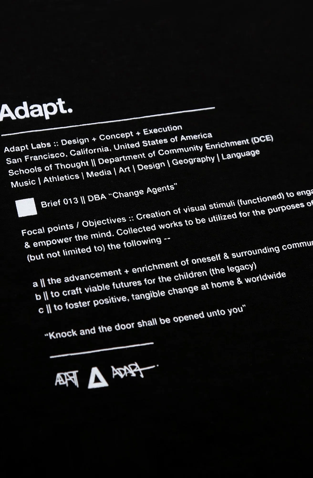 Change Agents (Men's Black A1 Tee) Reinforced Neckline Active Trend