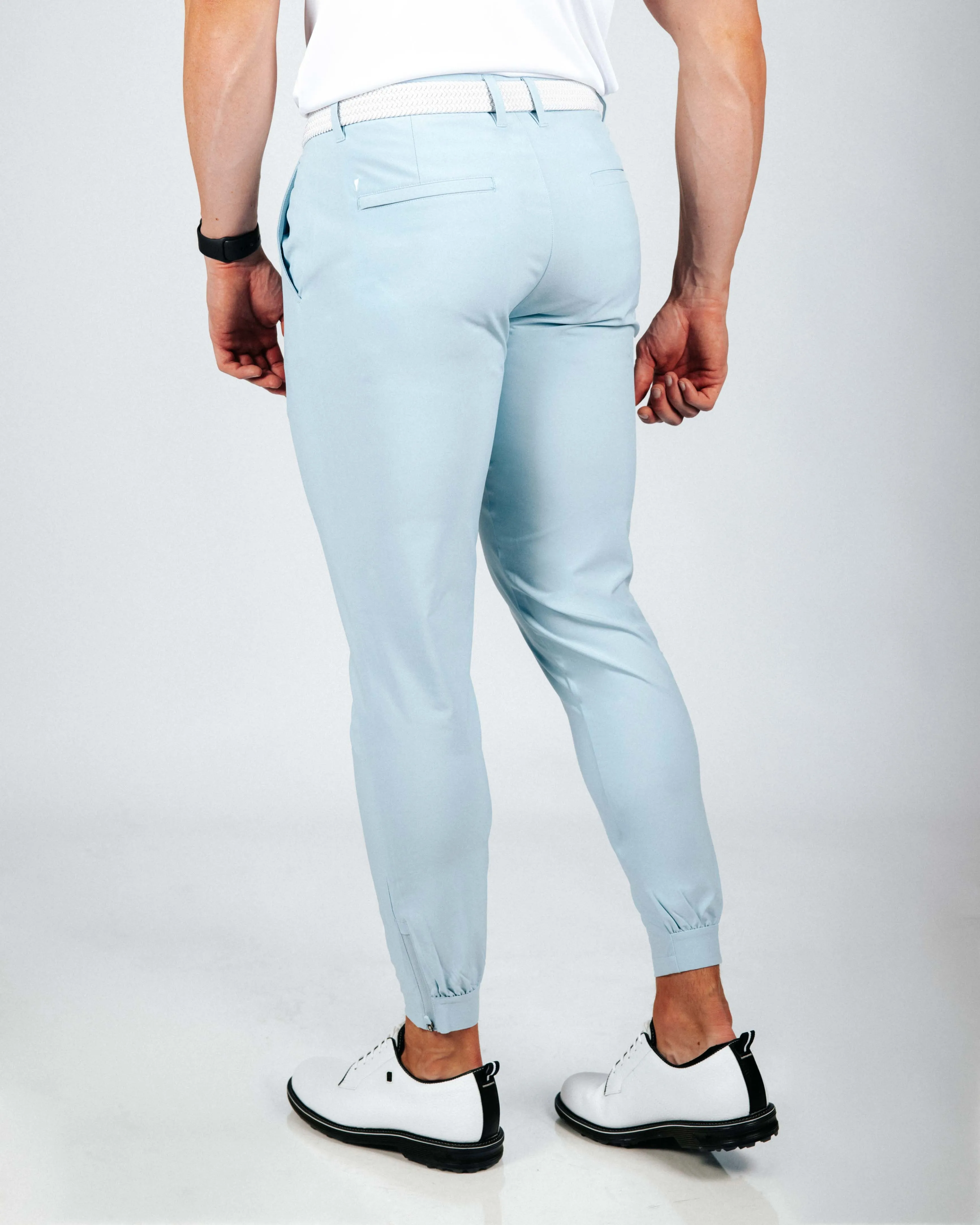 Men's Light Blue Golf Jogger Sport Shorts