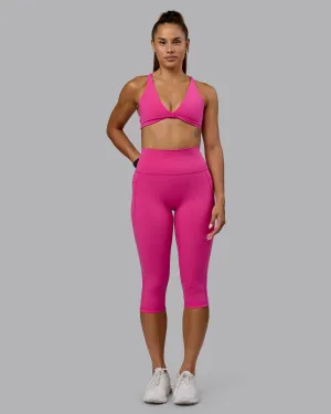Body Contour Extra Soft For Men Fusion Ultra High-Rise 3/4 Legging Pockets - Fuchsia Pink