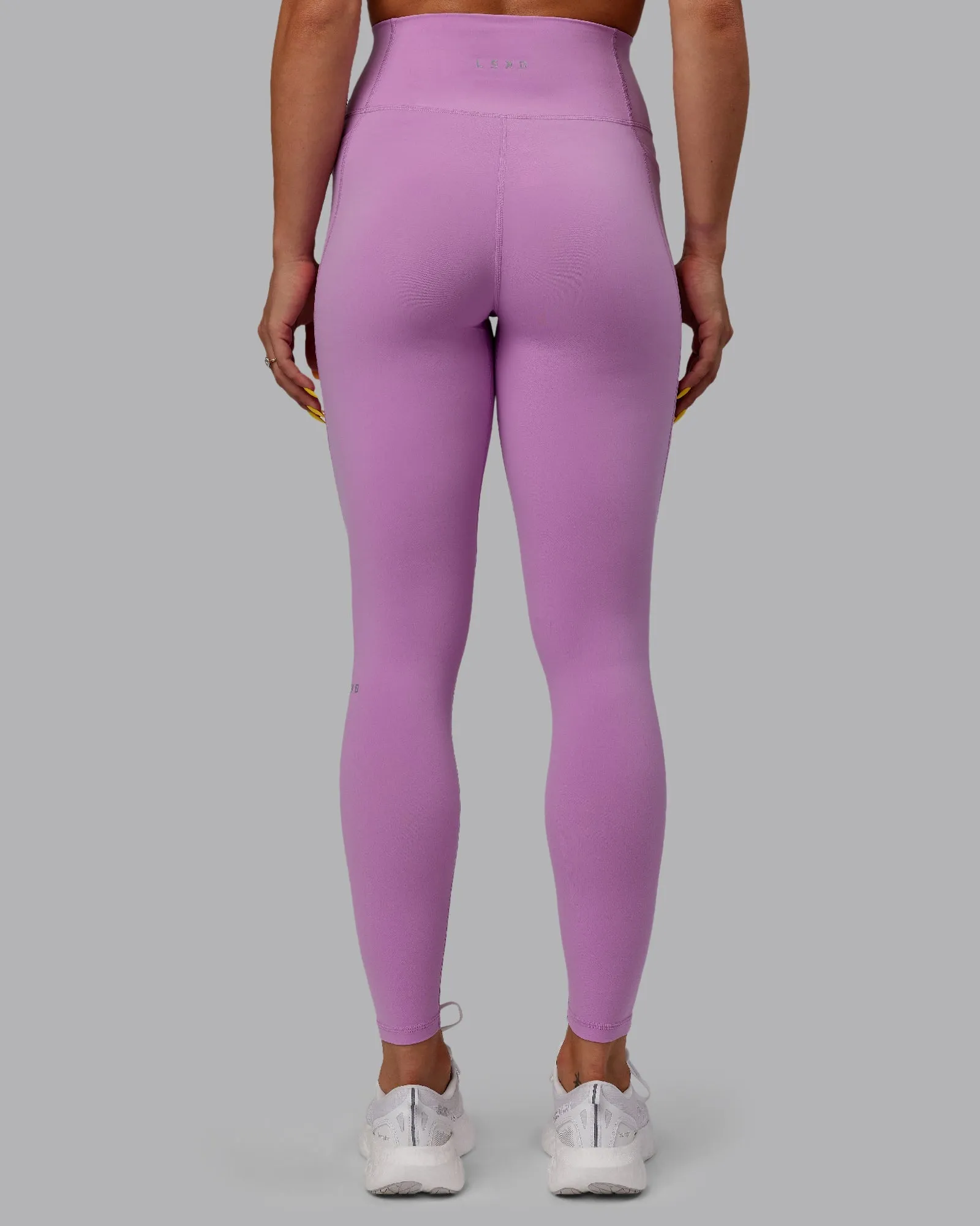 Petite Size Skin Friendly Fusion Ultra High-Rise Full Length Legging Pockets - Light Violet