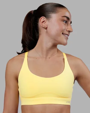 Rapid Sports Bra - Lemon Adjustable Hook Closure Soft Padding