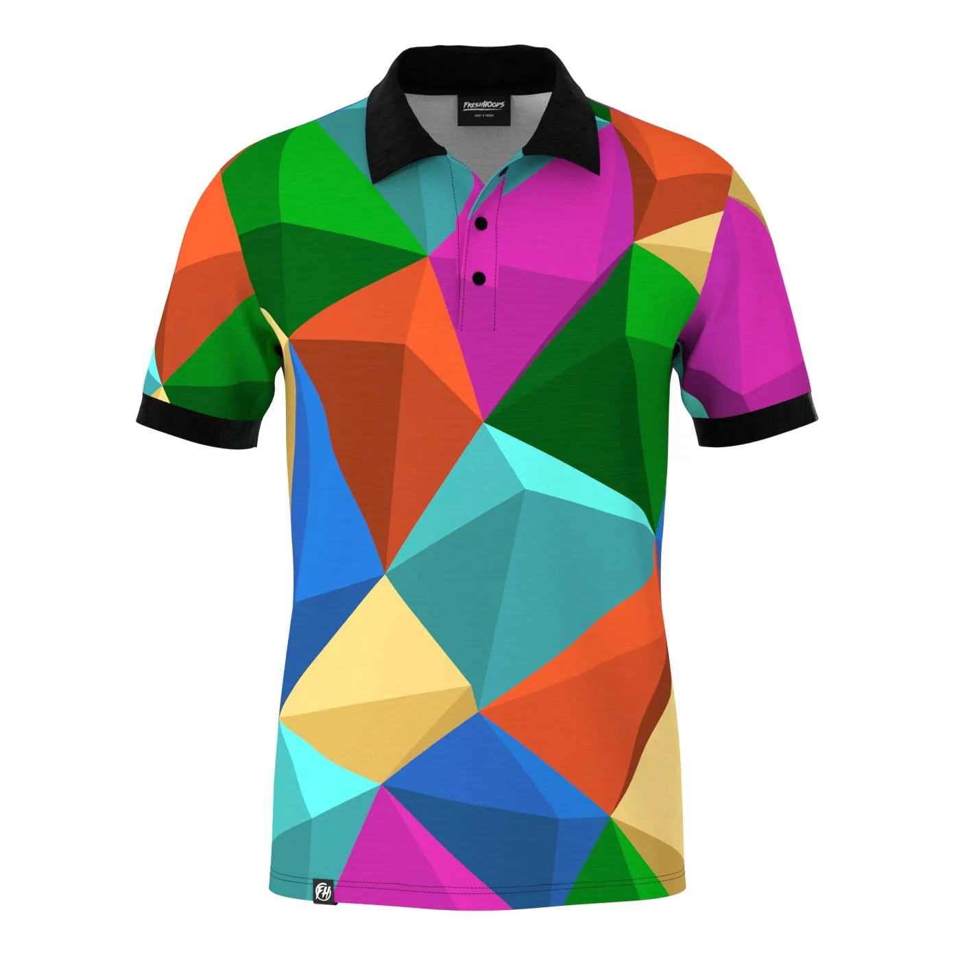 Sweat Absorbing Cubes Cheerful Polo Shirt