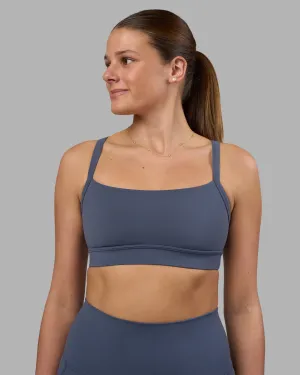 Floral activewear Comfortable Strap Momentum Sports Bra - Night Shadow