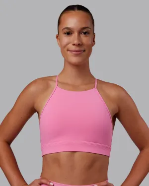 Lift High Neck Sports Bra - Candy Pink Non-slip material