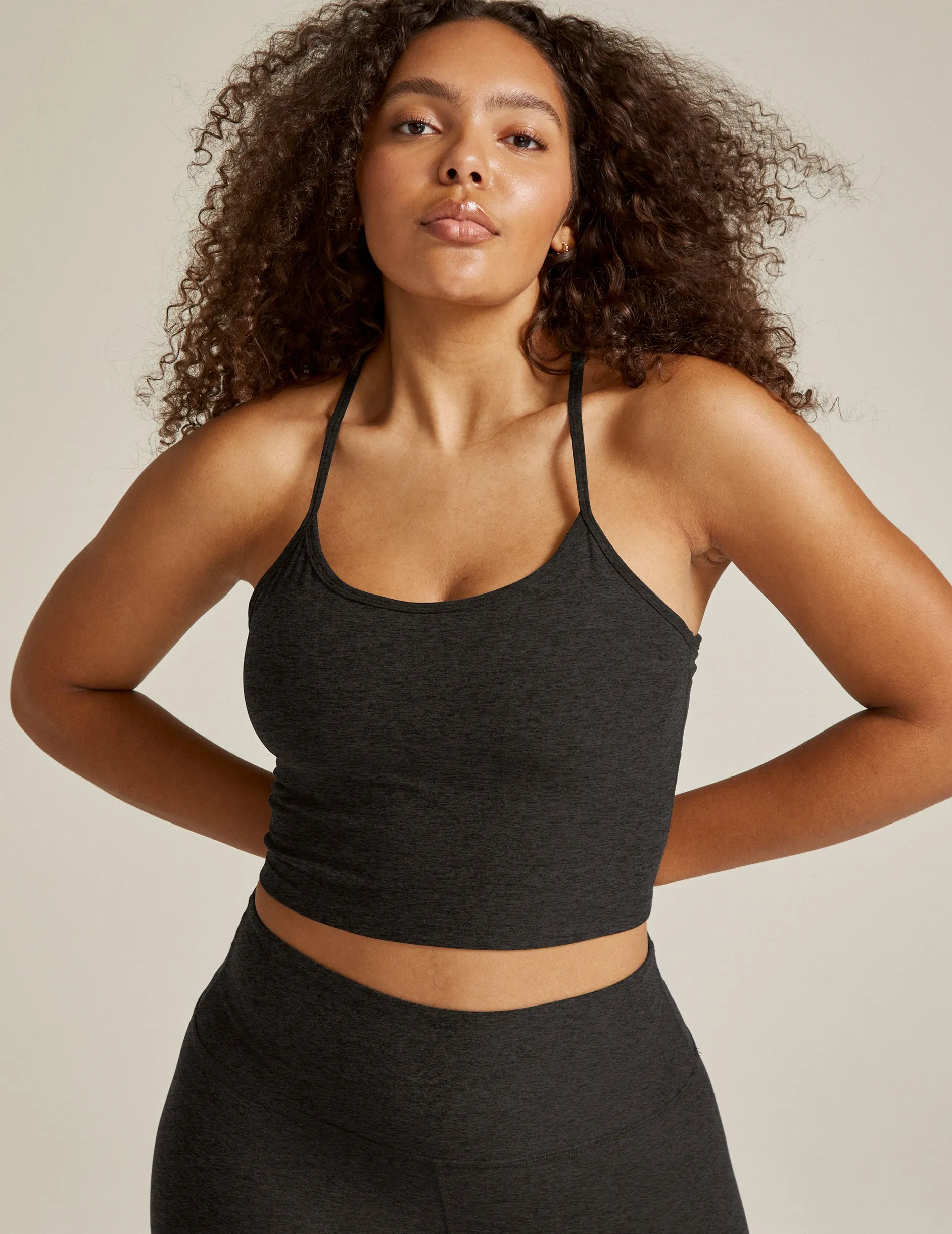 Spacedye Slim Racerback Cropped Tank magnetic