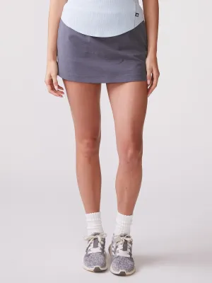 Slub Woven Skort Cozy Finish Recycled Polyester