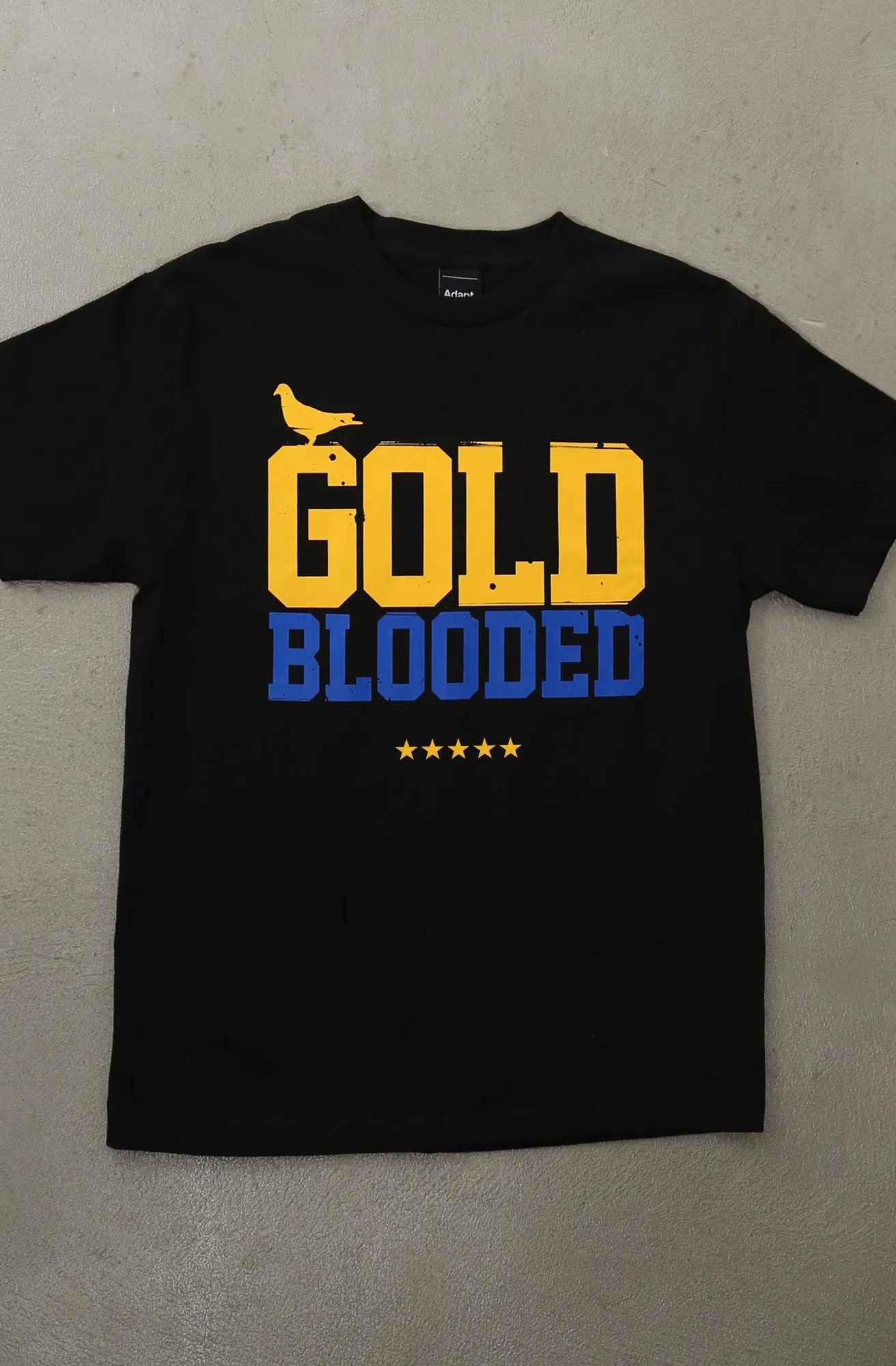 Gold Blooded (Men's Black/Royal Tee) elastic waistband