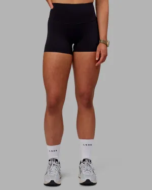 Elixir Ultra High-Rise Bonded Waistband 4" Short - Black Core Comfort